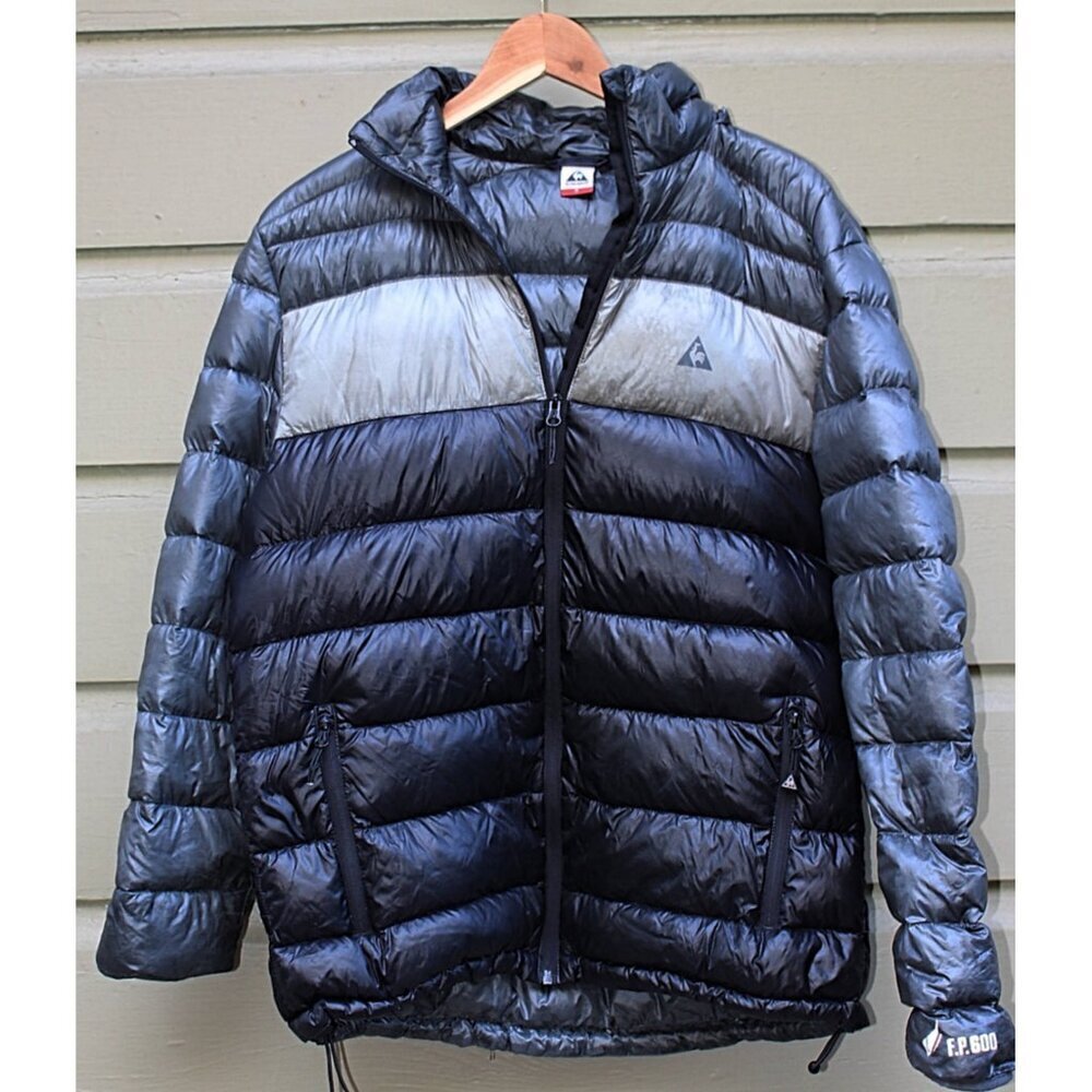 Le Coq Sportif - Men's 600FP Down Puffer Jacket with Removable Hood, Sml runs L